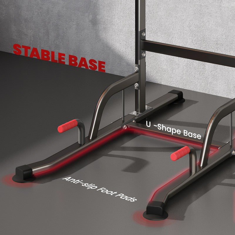 Height Adjustable Power Tower | Pull Up Bar for Home Gym