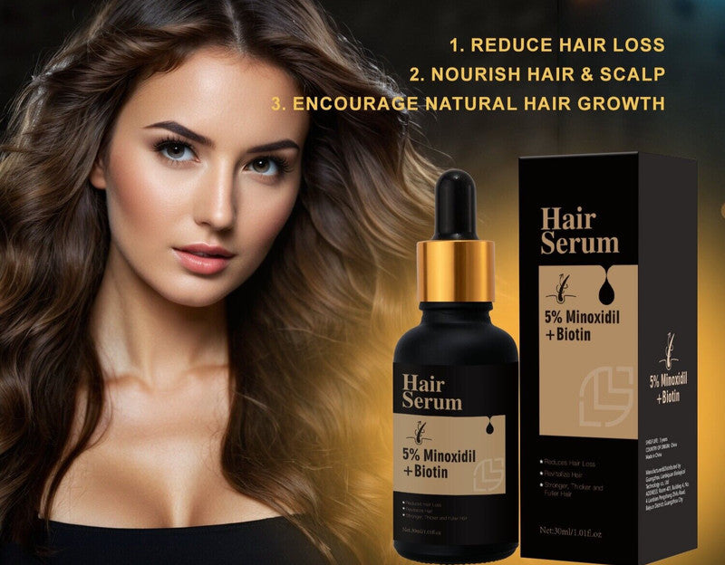 Minoxidil 5% + Biotin Hair Growth Serum for Men & Women
