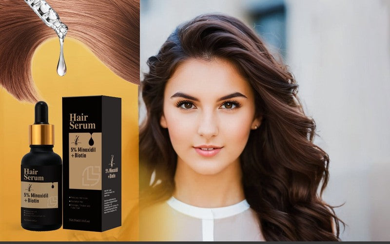 Minoxidil 5% + Biotin Hair Growth Serum for Men & Women