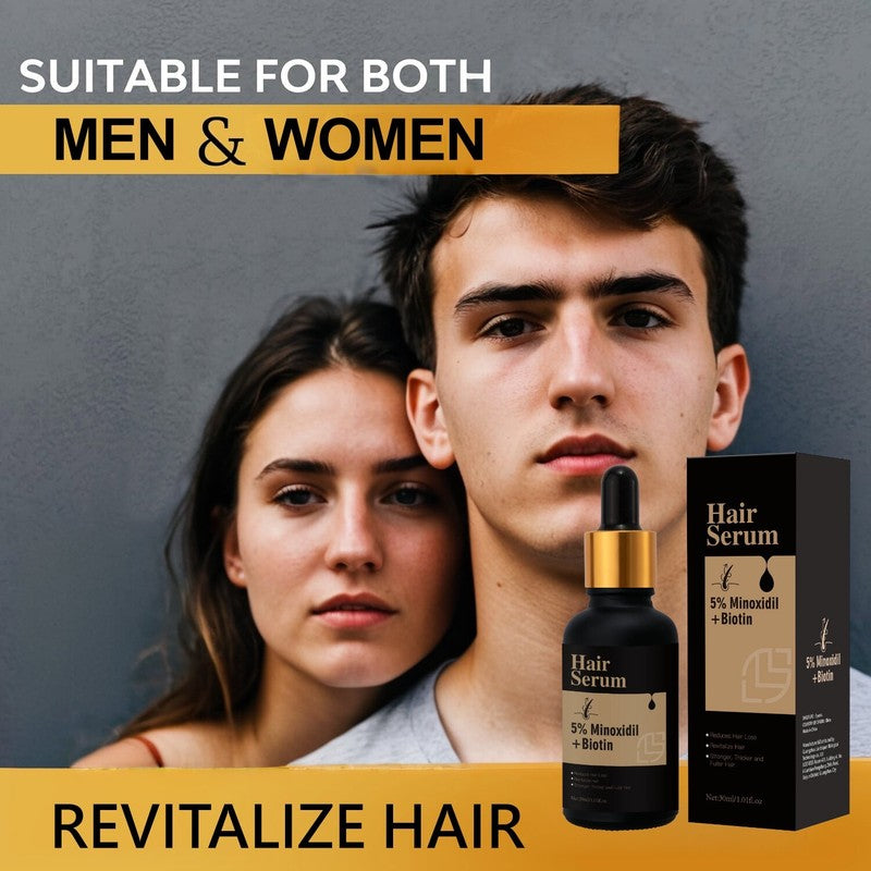 Minoxidil 5% + Biotin Hair Growth Serum for Men & Women