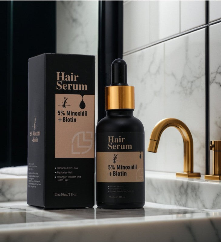 Minoxidil 5% + Biotin Hair Growth Serum for Men & Women