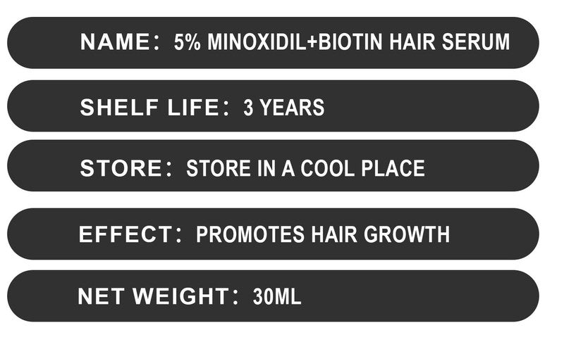 Minoxidil 5% + Biotin Hair Growth Serum for Men & Women