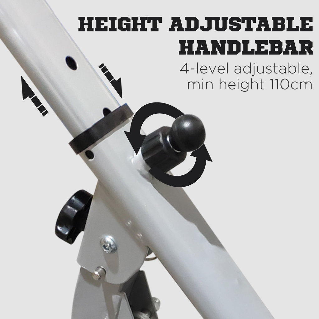 Stepper with Handle Bars – Foldable, Steel Frame, 110kg Max Load