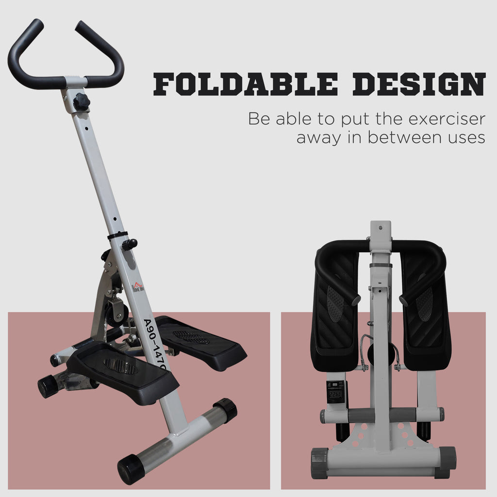 Stepper with Handle Bars – Foldable, Steel Frame, 110kg Max Load